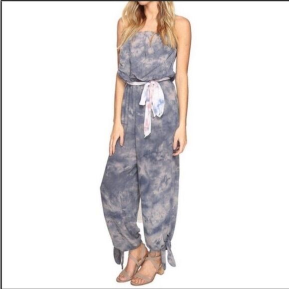 Free People Just Float Tie Dye Strapless Jumpsuit - Picture 4 of 9